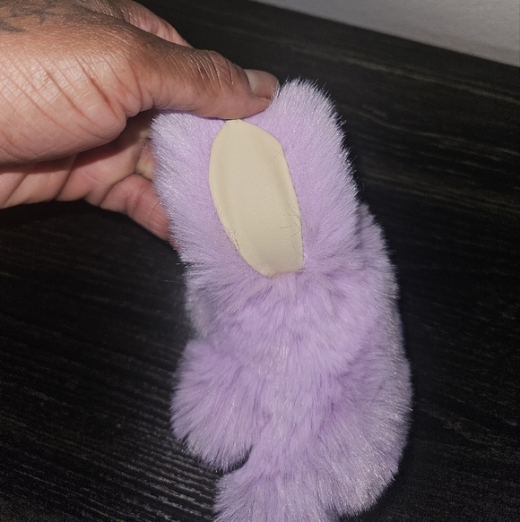 Plush Purple Rabbit Keychain - Picture 4 of 6